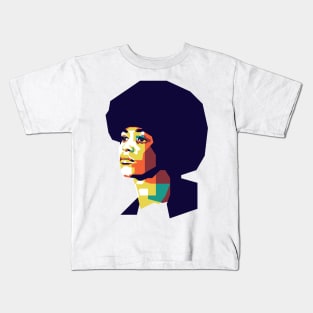 Angela Davis on WPAP Kids T-Shirt